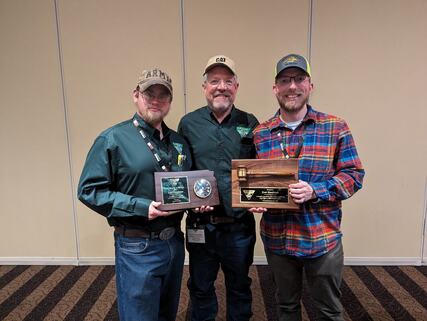 Kent Henderson is awarded 2023 Contractor of the Year at the Kansas Land Improvement Contractors of America banquet